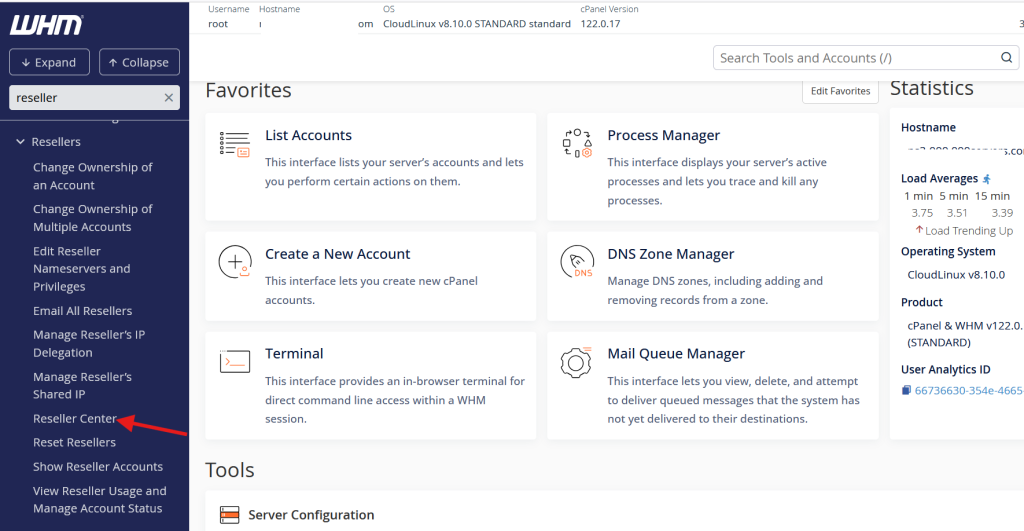 Add Reseller Privileges